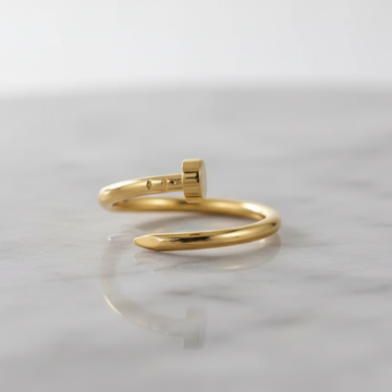 Modern Nail-Inspired Stainless Steel Ring