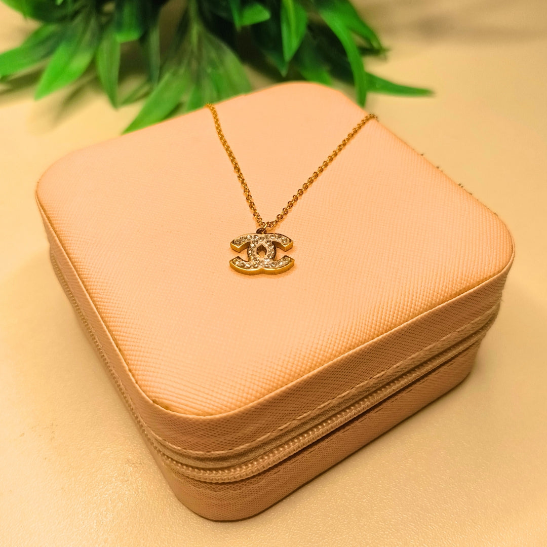 Elegant Gold-Plated Crystal Jewelry Set for Women | Necklace, Earrings, Ring & Bracelet