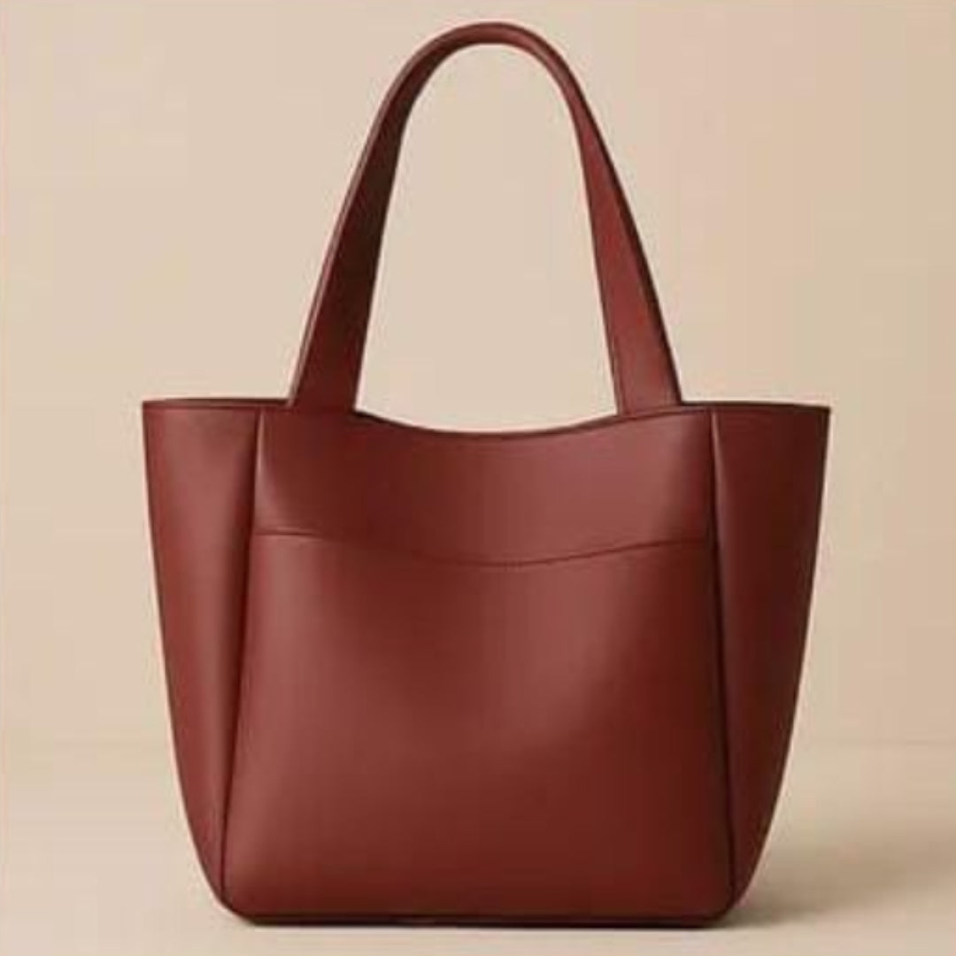 Classic Black Tote Bag for Women | Minimalist Everyday Shoulder Handbag