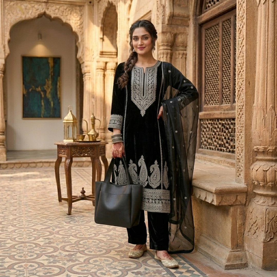 Classic Black Tote Bag for Women | Minimalist Everyday Shoulder Handbag