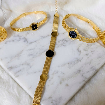 Virsah 3 in 1 Deal | Golden Stainless Steel Bracelets