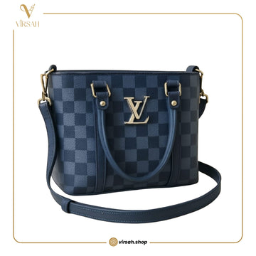Checkered Classic Structured Crossbody Tote | Premium Fashion Handbag for Women