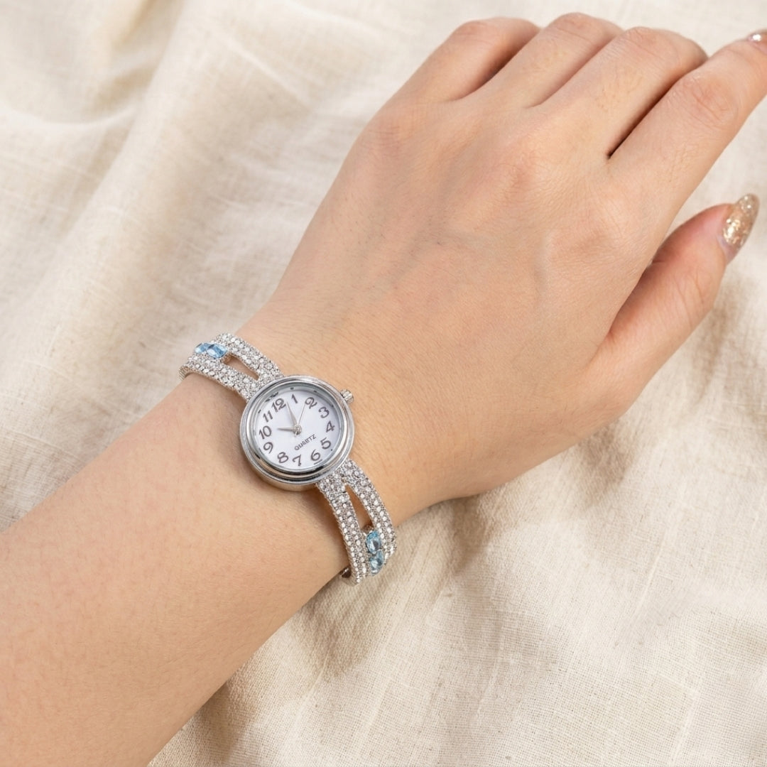 Crystal Elegance Women’s Luxury Bracelet Watch | Premium Artificial Jewelry Watch