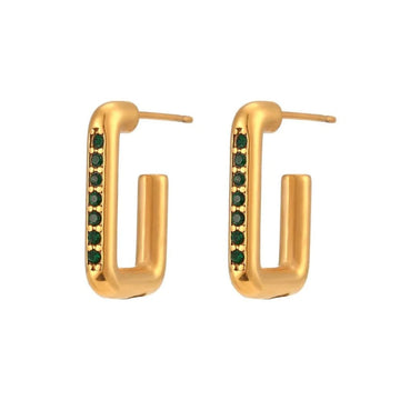 Chic Gold-Plated Stud Earrings for Women