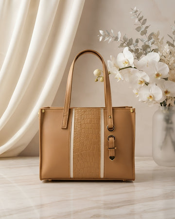 The Sierra Paneled Tote – Sophisticated Style for Every Occasion