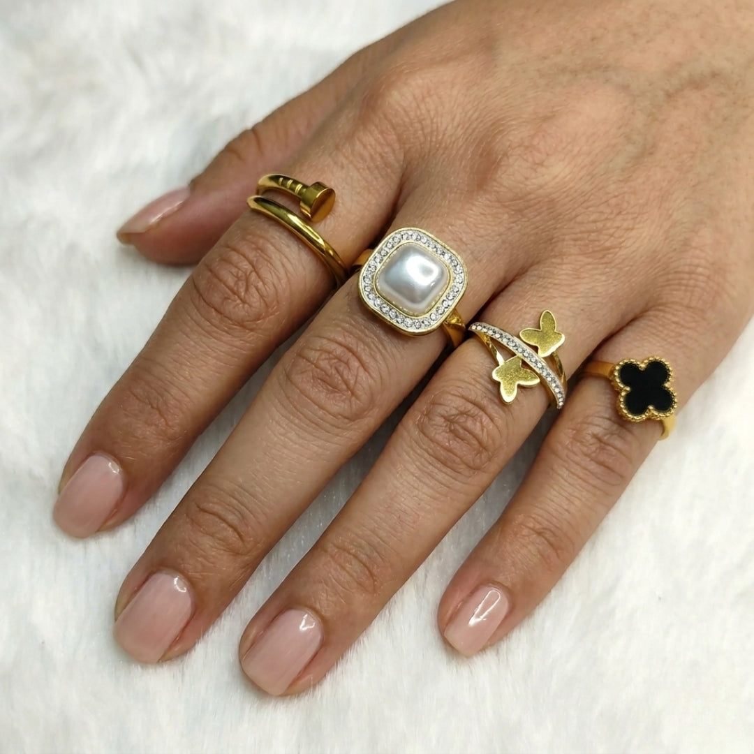 Virsah Special Deal of 4 Beautiful Rings For Girls and Women